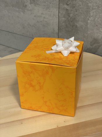 Cadeauverpakking : Oranje Marmer 10x10x10