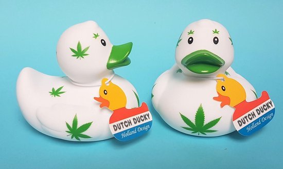 DUTCH DUCK  Cannabis  / wiet 8 cm badeend